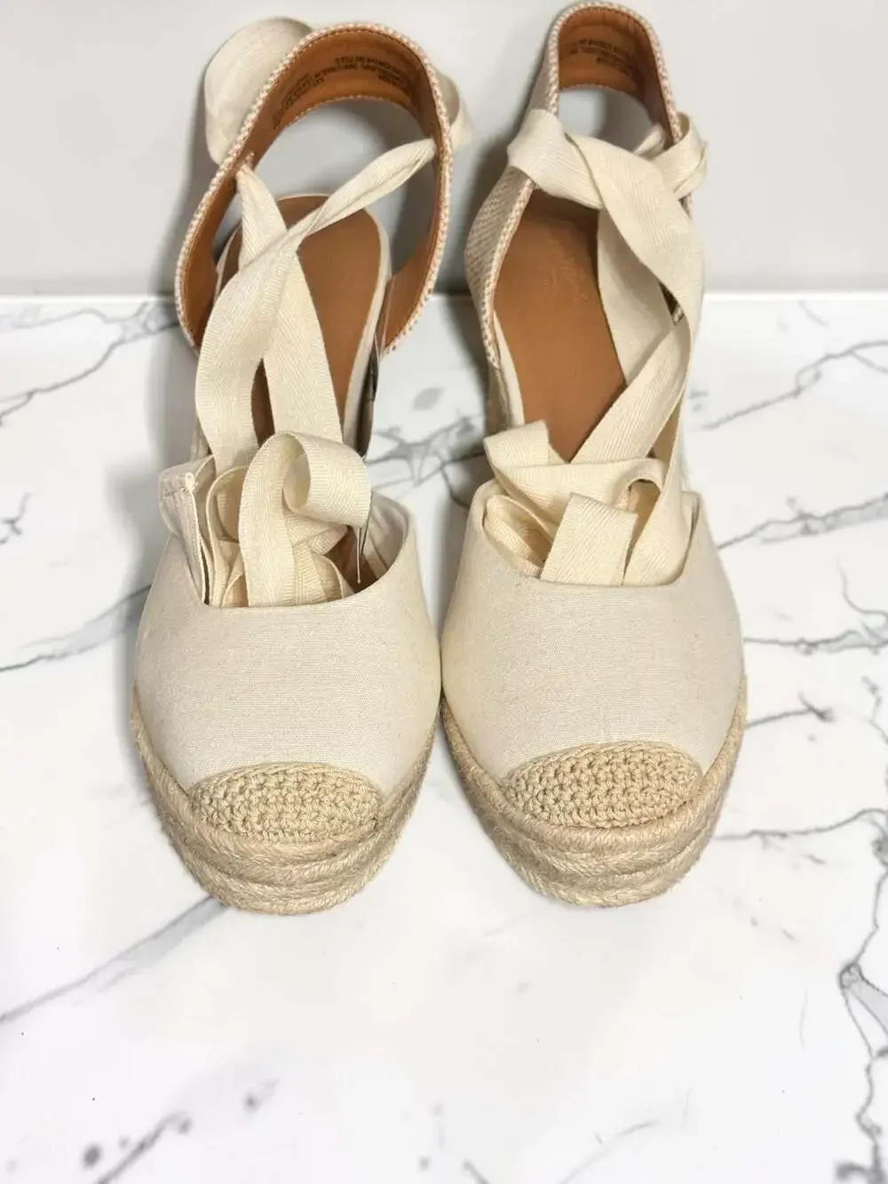 Universal Thread Adriana Canvas Wedge Espadrille - Cream 9.5